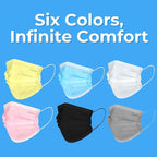 Litepak 125-Pack Disposable Face Mask Premium Comfort Earloops with Dispenser Box (Black)