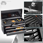 Rolling Tool Chest - 8 Drawers Tool Box Organizer with Lockable Wheels, Sliding Drawers, Detachable Top Tool Box - Tool Storage Cabinet for Garage Workshop, Black