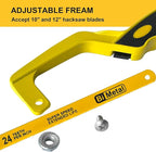 Mini Hacksaw for Metal Cutting – Compact Bimetal Blade Saw with Ergonomic Handle – Small Hack Saw for Steel, Copper, Aluminum & DIY Projects
