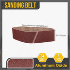 6 x 48 Inch Sanding Belt, 2 Pcs 24 Grit Knife Sharpener Belts Work Sharpening for Belt Sander Knife Carving Tool Metal Working