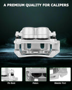 SCITOO Front Brake Caliper With Bracket 18B4751, 18B4750 Compatible For Ford For F-150 1999-2003, For Ford For F-150 Heritage 2004, For Lincoln Blackwood 2002