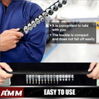 AMM 6-Piece Socket Organizer，1/4 inch Drive ABS Tools-Socket Holder，Heavy Duty Socket Racks，Premium Quality Socket Clip Rail Holder，The best tool trays in the garage