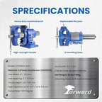 Forward HY-DT150B-6IN Heavy Duty Bench Vise 360-Degree Swivel Base and Head with Anvil (6")