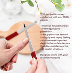 Professional Sapphire Nail File – Ruby Red, 5" Stainless Steel, Double-Sided Metal File, Ergonomic Non-Slip Handle, for Natural, Gel, Acrylic Nails, Manicure & Pedicure Tool
