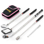 Telescoping Magnetic Pickup Tool Set, Inspection Mirror Telescoping, LED Flashlight, Cool Gadgets for Men, Gifts for Dad, Husband, Kids, Boyfriend, Magnet Stick