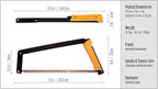 AGAWA - BOREAL21 -> 21 Inch Folding Bow Saw - Black Frame, Yellow Handle, 21" All Purpose Blade
