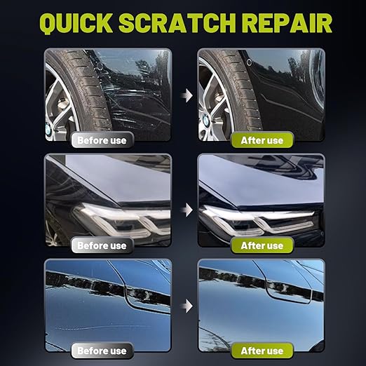 Upgraded Car Scratch Remover Kit, Scratch Remover for Vehicles ＆ Cars, Car Paint Scratch Repair, Polishing ＆ Rubbing Compound Paint Restorer with Applicator Pad, add Gloss ＆ Shine 8.4oz