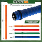 Tandefio 4 Pcs Welding Rod Storage Tube 40 Inch Tig Rod Storage Canisters Welding Electrode Holder Airproof Waterproof Container(Red, Blue, Green, Orange)