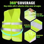 Mepase Reflective Safety Vests High Visibility Mesh Security Vest Work Vest with Silver Strip for Men Women Construction