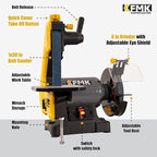 High Speed 6" Bench Grinder & 1"x30" Belt Sander Combo, Bench Belt Sander & Grinder for Metalworking, Belt Grinder for Knife Making, sharpening