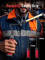 Rechargeable Work Light Magnetic, 800LM LED Work Light with Flexible Gooseneck, 3 Modes Mechanic Light for Work Bench, Auto Repair, Lathe, Gift for Men