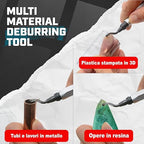 AFA Tooling - Deburring Tool Micro-Polished & Anodized Handle with 11 High-Speed Steel Blades, Deburring Tool 3D Printing, Reamer Tool for Metal, PVC, Copper Pipe, Plastic, Resin & 3D Printed Edges