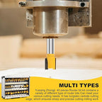 Router Bit Set of 40 Pieces Router bits 1/2 Inch Shank 40pcs Expert Router Bit Kit C3 Alloy Blade Router bits for Precision Carving and Versatile Applications