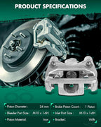 SCITOO 18B5002 Rear Left Disc Brake Caliper Assembly w/Bracket For Ford For Fusion,For Lincoln For MKZ/For Zephyr,For Mazda For 6,For Mercury For Milan