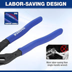 WORKPRO 10-Inch Pliers Wrench, CR-V Construction Wrench Pliers, Adjustable Parallel Smooth Jaw Pliers, Black Finish, Groove Lock Mechanism