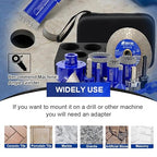 SHDIATOOL Diamond Drill Bits Kit - Core Bits Hole Saw Sets,Mould Guide for Drilling Porcelain Tile Marble Ceramic Granite with Hollow EVA Guide Jig 12pcs(6/8/10/25/35/50/65/10MM/2in/HEX+SDS+4.5in)