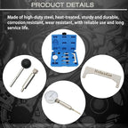 7 Pcs Diesel Fuel Injection Pump Timing Gauge, Static Regulator Adapter Setting Plug Kit, VE Pump Dial Indicator VAS 6079 for VW Audi Volvo Dodge Cummins