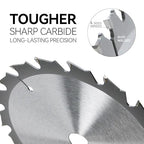 Luckyway 2-Pack 5-1/2 Inch 24T with 5/8 Inch Arbor TCT Circular Saw Blade General Purpose and Trimming Saw Blade, Cordless Trim Saw Blade for Cutting Wood(1/2-Inch and 10-mm Reducer Bushings Include)