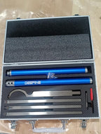 Carbide Tip Wood Lathe Turning Tool Kit, Lathe Roughing and Finishing Hollow Tool Interchangeable Aluminum Alloy Handle with Diamond Round Square Carbide Inserts (Metal handle)