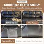 Leather Repair Patch, 17X316 Inch Repair Patch Self Adhesive Waterproof, DIY Large Vinyl Patches for Couches, Furniture, Kitchen Cabinets, Wall （Dark Brown, 17X316 Inch）