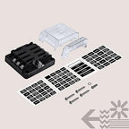 True Mods 6 Way Blade Fuse Box for Automotive [ATC/ATO Blade Fuses] [100 Amp][LED Indicator] [Modular Design] [12V - 30V DC] Auto Marine Fuse Block