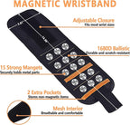Magnetic Wristband for Tools, Screws, Nails and Drill Bits, Magnetic Wrist Band Made from 15 Strong Magnets, Wrist Magnetic Screw Holder, Tool Gifts for Men, Dad, Husband, Grandpa, Handyman