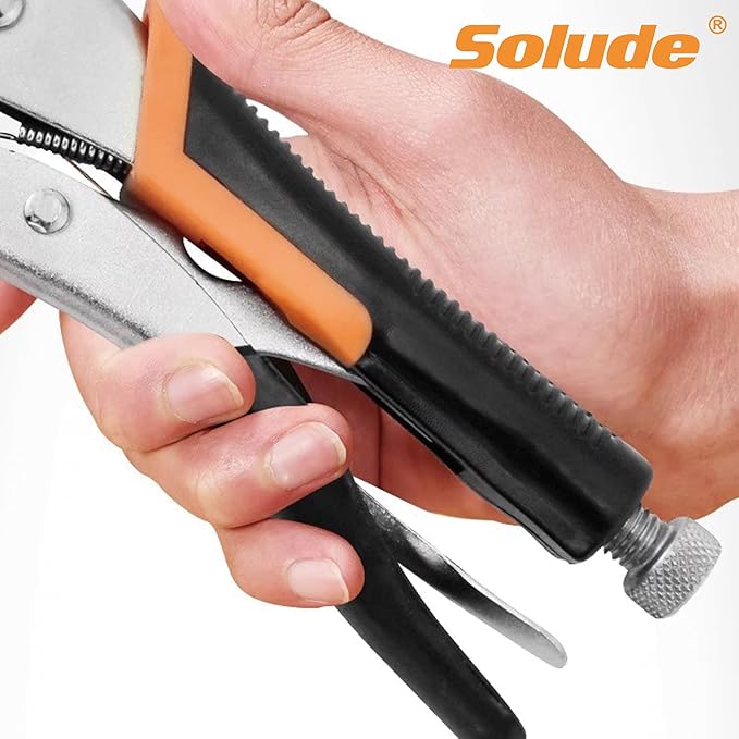 18-Inch C-Clamp Locking Pliers,Heavy Duty Vise Grip Locking Pliers With Swivel Tips for Woodworking,Welding,Home(2 Pack)