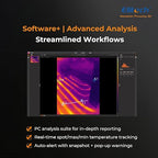 Elitech Thermal Imaging Camera – 256×192 IR High Resolution Infrared Camera, No Visual Fusion Needed, Video Recording, Emissivity & Temp Alarm Settings, for HVAC, Electrical, Home Inspection, TIC-210