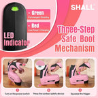 SHALL Pink Electric Staple Gun, 2 in 1 Cordless Upholstery Stapler Nail Gun for Wood, 4V Rechargeable Brad Nailer Kit w/ 2500 Staples Nails, Staple Remover & Fast Charger for Crafts, DIY, Decoration