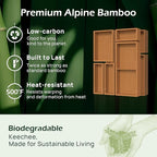 10-Piece Bamboo Drawer Organizer Set, 2.2" Deep | Multi-Use Organizers for Utensils, Silverware, Cutlery, Desk, Bathroom, Junk Drawer & Makeup, Non-Slip Feet Included.