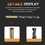 Drill Bit, 9mm Cutting Diameter, 4341 HSS Gold and Black 118° Cutting Angle Number Jobber Bits - (Applications: for Drilling Soft Metal Plastic Wood), 1-Pieces