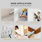 Cordless Caulking Gun for Dewalt 20V Battery, Electric Caulk Adhesive Gun with 450lm LED Light, 4 Adjustable Speeds, Drip-free Caulk Gun, 10oz/300ml Caulking Tool for Filling, Sealing(No Battery)