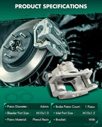 SCITOO Front Left Brake Caliper With Bracket 18B4772 Compatible For Buick For Rendezvous 2002-2007,For Pontiac For Aztek 2001-2005
