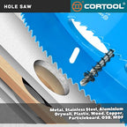6 Inch Hole Saw with Arbor for Metal and Wood Cutting, Bi-Metal Hole Cutter, 6" Hole Saw Kit for Drywall, Wood, PVC Boards, Fiberglass and Vent Pipes
