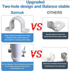 10 Set Pipe Clamps,SCH 3/4 in (Φ25MM) PVC Pipe Strap Clips,Two Hole Plastic Pipe Clamps,Conduit Strap Clamps