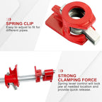 FLK Tech Wood Gluing Pipe Clamp Fixture for 3/4 Inch Pipe, Heavy Duty Pipe Clamps, Cast Iron Wood Clamps Quick Release for Woodworking, Carpentry, Home Improvement, and DIY Projects