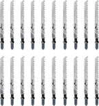 20-Piece T101D 4 Inch 6 TPI Assorted T-Shank Jig Saw Blades Set for Clean Cutting Wood