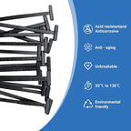 150PCS Cable Ties with Buckle – Button Head Zip Ties & Universal Cable Tie Clips for Home, Office, Auto Wire Management, Strong Nylon Cable Tie Buckle System