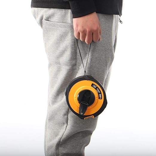 Land Long Steel Tape Measure -30M/100FT Measuring Tape by 1/2-Inch,Inch/Metric Dual Scale,Light and Convenient (100FT)