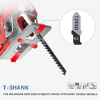 20-Piece T244D 4 Inch 6 TPI Assorted T-Shank Jig Saw Blades Set for Speed Cutting Wood, Scroll Cutting Wood