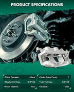 SCITOO 18B5472 Rear Right Disc Brake Caliper Assembly w/Bracket For Ford For F-250 Super Duty 2013-2019,For Ford For F-350 Super Duty 2013-2019