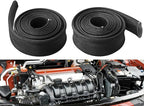 Fiberglass Hose Heat Shield Sleeve Spark Plug Wire Heat Protector Boots Auto Hose Roll 2500 Degree for Car&Auto Wire Loom Brake Line Cable (Black 3/4" IDX10')