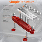 Joinfworld Bus Bar 400A 12V Power Distribution Block 6 x 5/16"(M8) Studs 48V Marine Bus Bar 12 Volt Battery Busbar Copper Terminal Block for Automotive, Car, Boat, Solar Wiring - Negative&Positive