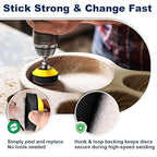 308 Pieces 3 Inch Sanding Discs, GOH DODD Wet Dry Sandpaper with Interface Pad and Backer Plate 1/4" 1/8" Shank, 60-10000 Grits Grinding Abrasive Sand Paper for Auto Metal Glass Resin Wood Sanding