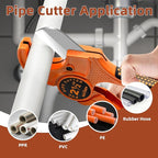 Kerry PVC Pipe Cutter, Up to 2-1/2" Ratcheting Heavy-Duty PEX POLY PE Plastic Hoses and Plumbing Tube Cutting Tool, Stainless Steel Blades, Thicken Aluminum Body Efficient Extended Handle - 2Pack
