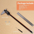 Digital Caliper 12 Inch,HARDELL Caliper Measuring Tool with Large LCD Screen,Electronic Digital Vernier Caliper Auto-Off Feature,Inch/MM/Fraction,Digital Ruler for 3D Printing/Jewelers/Woodworkers