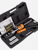 AMZCNC 1/8” Wire Rope Crimping Tool Hydraulic Crimping Tool Kit - 12 AWG to 2/0 AWG with 9 Die Sets-For Battery/Welding Cables, Power Wires, Electrical Cables - 180° Rotatable Head