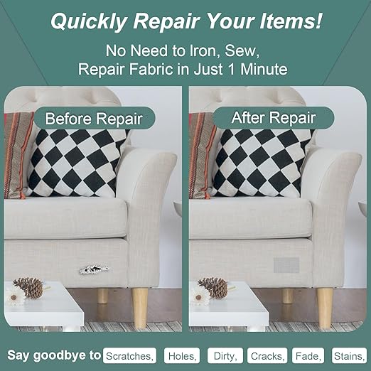 Canvas Repair Tape, 4×63 Inches Beige Waterproof Self-Adhesive Patch for Outdoor Gear,Durable and Weatherproof Fabric Tape for Boat Covers,Couch,Tents,Sofas,Sun Shades,Awnings,Lounge Chairs