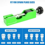 Spark Plug Gap Tool, Spark Plug Gapping Tool with 32 Blade Steel Feeler Gauge, Universal Spark Plug Gap Tool for Most 10mm 12mm 14mm 16mm Spark Plugs (Green)