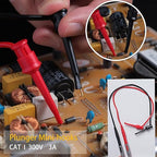 TKDMR 45 Pcs Multimeter Leads Kit, Professional and Upgraded Test Leads Set with Replaceable Gold-Plated Multimeter Probes, Alligator Clips, Test Hooks,5 Colors Jumper Wires and Back Probe Pins.